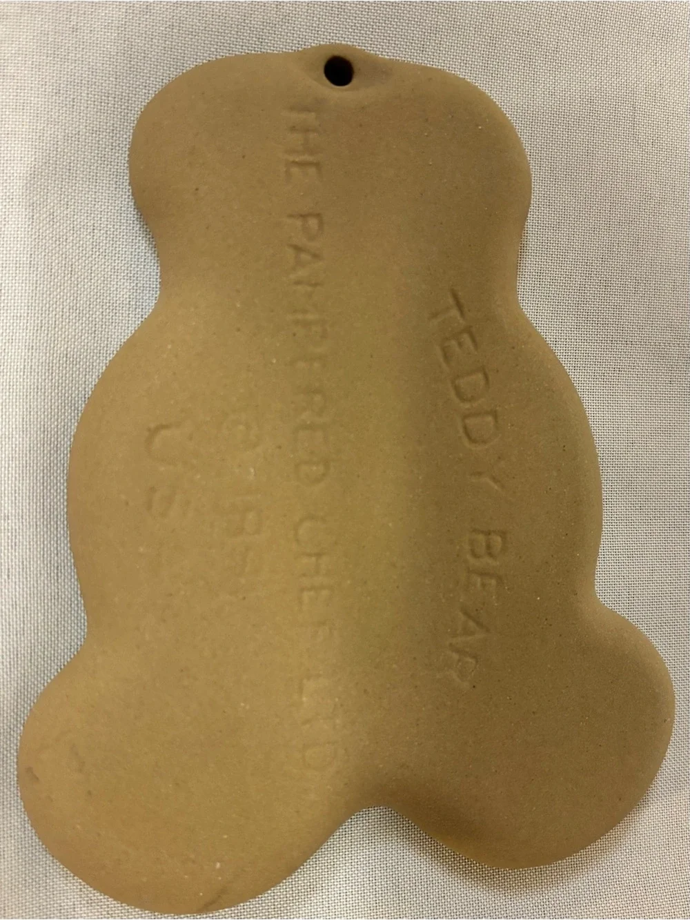VTG 1991 The Pampered Chef Teddy Bear Clay Cookie Mold Stoneware USA